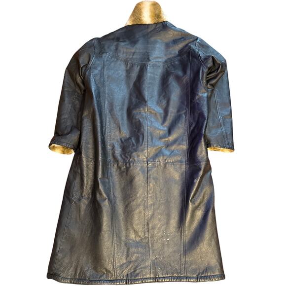 Vintage Faux Mink Fur Full Length Coat XL - Picture 10 of 16